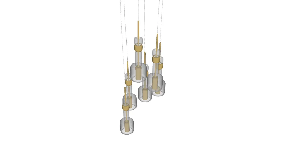 55939 Pendant Lamp Candy Bar Gold Ø44cm