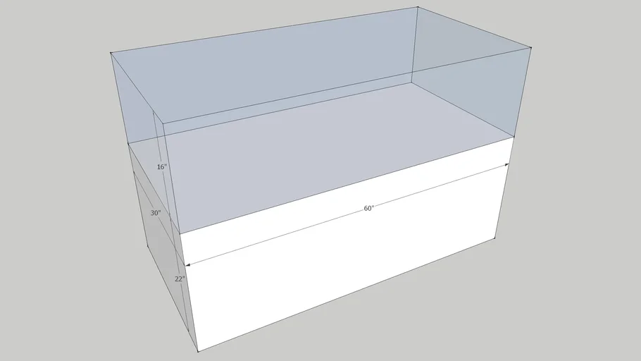 Display case rectangle A short