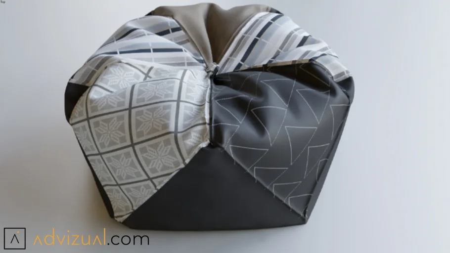 Scandinavian Puff (V-Ray Ready)