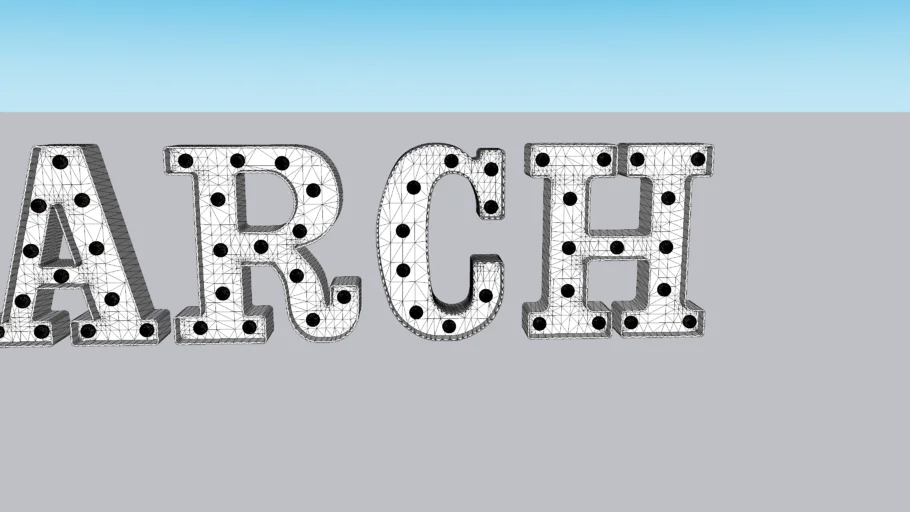 ARCH Letters 3D LED decor