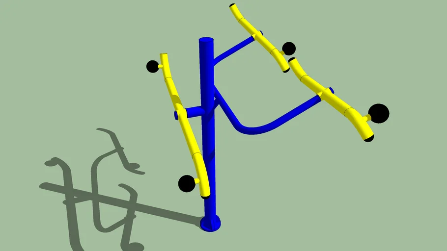 Academia de Ginástica Acessível - Rotação Vertical Duplo APE