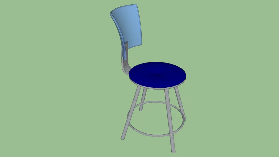 Glass backed stool