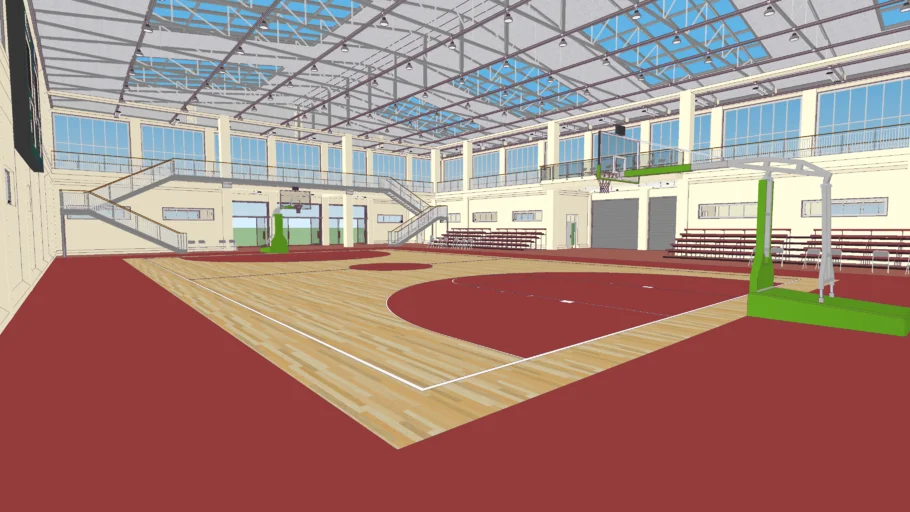 学校ジム Basketball / Multi Purpose Gym Building - Extreme High Detail Ver. 2