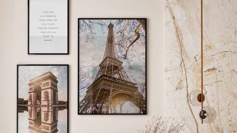 Composição Decorativa 3 quadros - Paris - Top Quadros