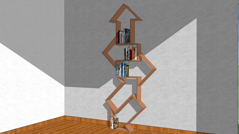Bookshelf Arrows MDF | 3D Warehouse
