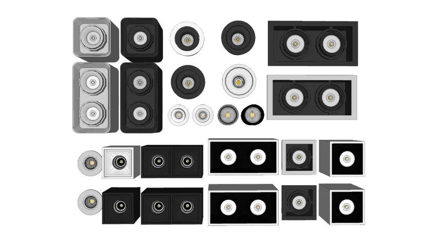 Box lamp 无主灯筒灯射灯 www.1skp.com