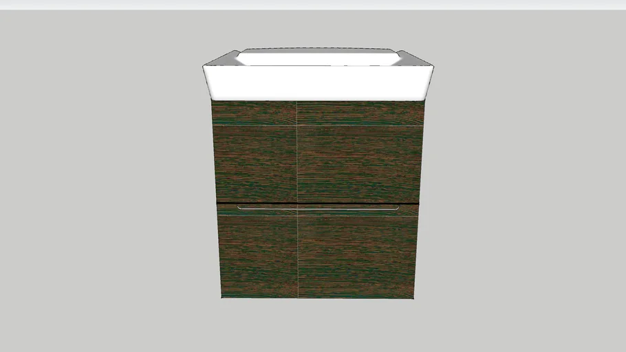 Bauhaus Glide II Bathroom  Sink with 2 drawer storage