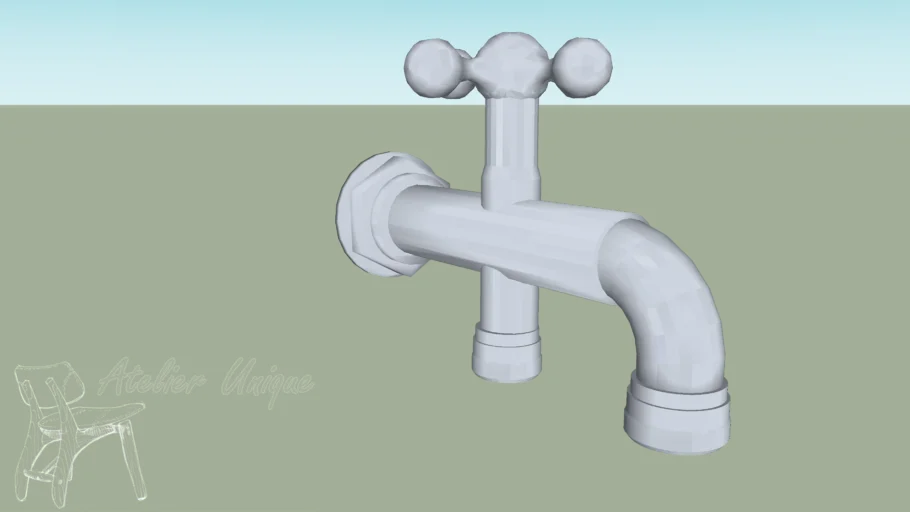 Double wall-mounted tap