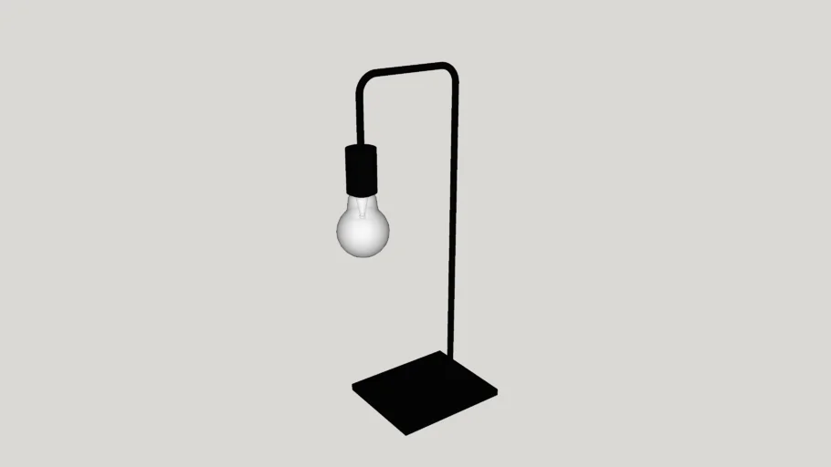 CB2 arc black table lamp