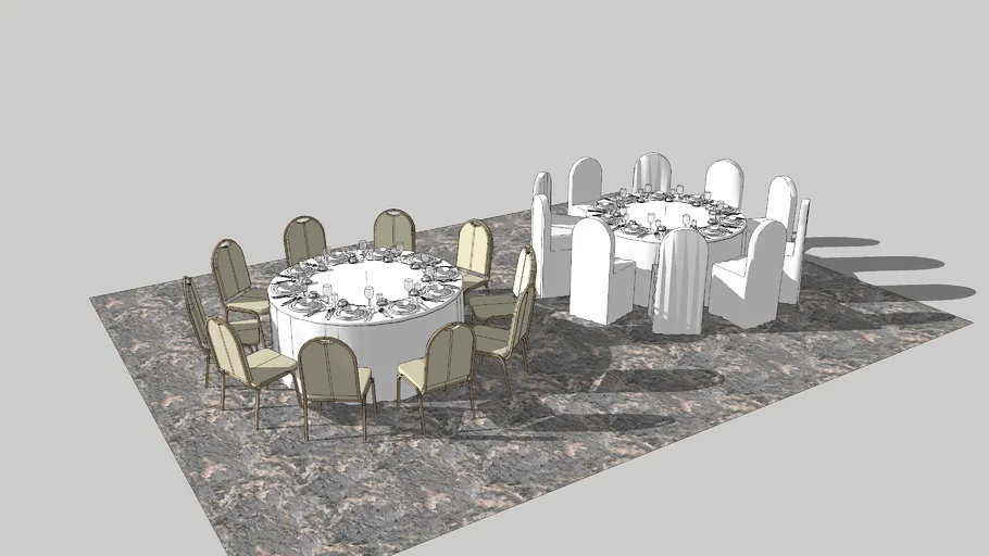 Banquete round table 10 person