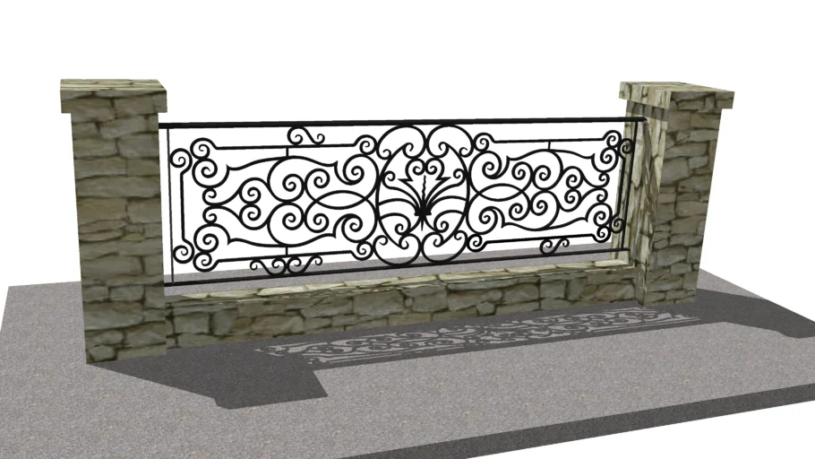 Elegant Wrought Iron Railing example
