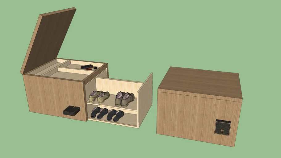 Square Side Sliding Shoe Rack