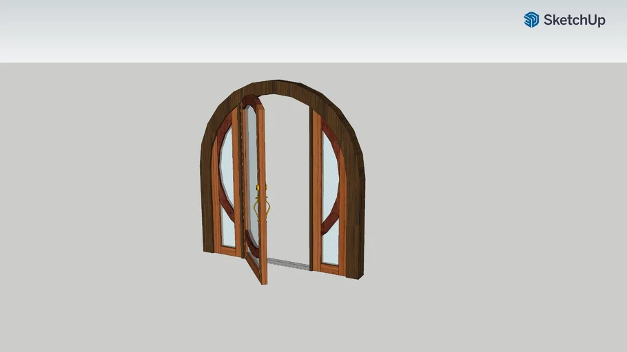Arched Circular Glass Door