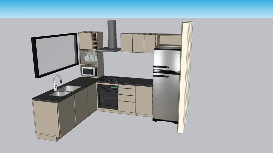 Cocina básica - basic kitchen - kitchenette