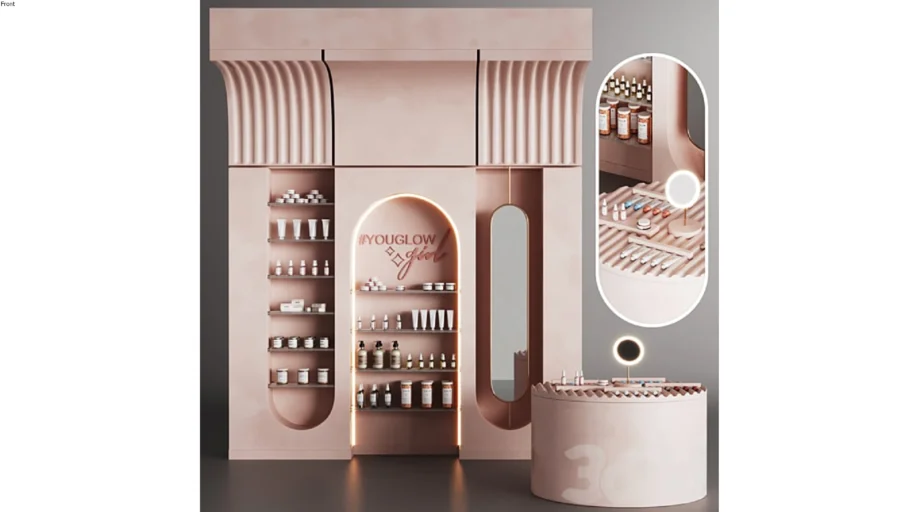 Cosmetics Set in Pink