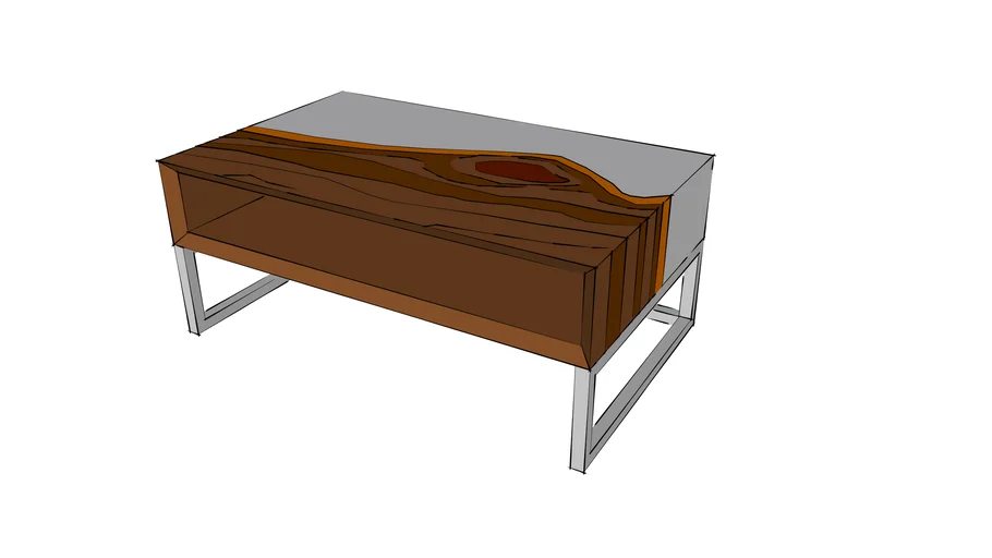Live Edge Concrete Coffee Table