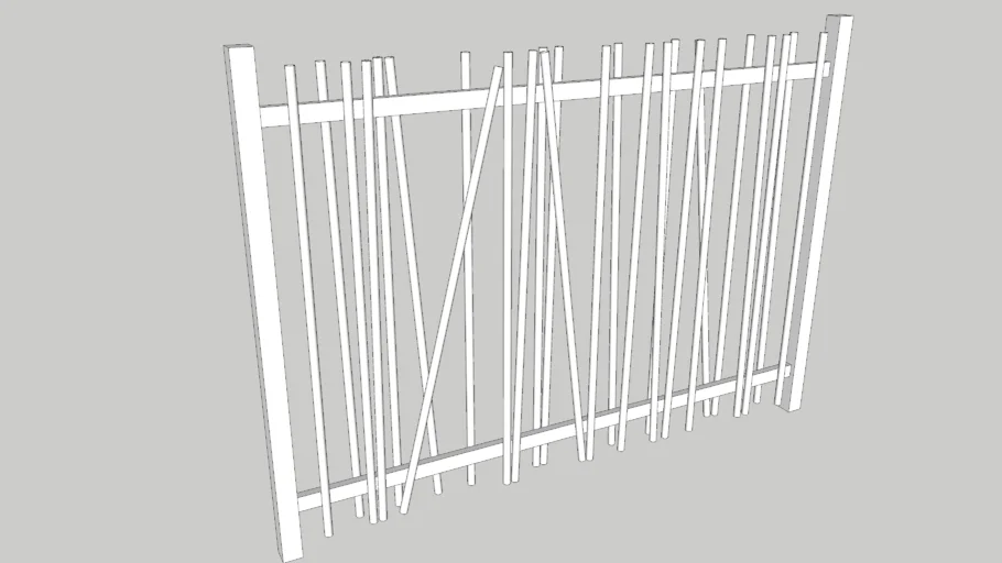 Metal Mikado Fence