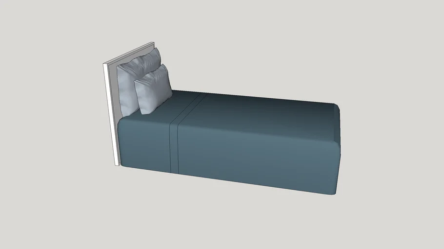 Cama de solteiro com cabeceira