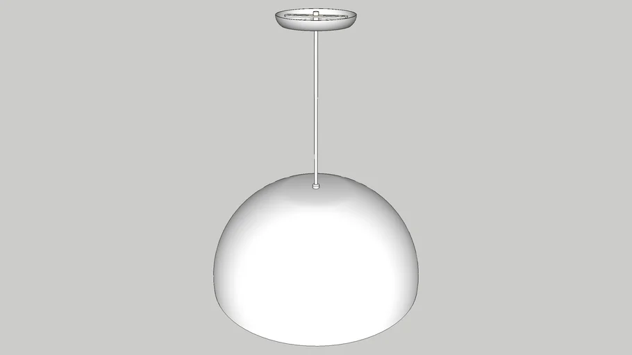 PENDENTE MEIA LUA 40 CM ALUMINIO BRANCO BRILHANTE COM COBRE