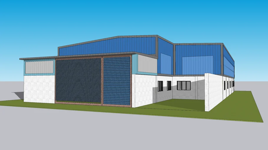 INDUSTRIAL PLANT SETTL STRUCTURE 3D MODEL