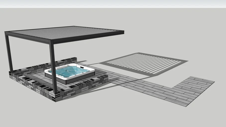 Spa 4 places + pergola