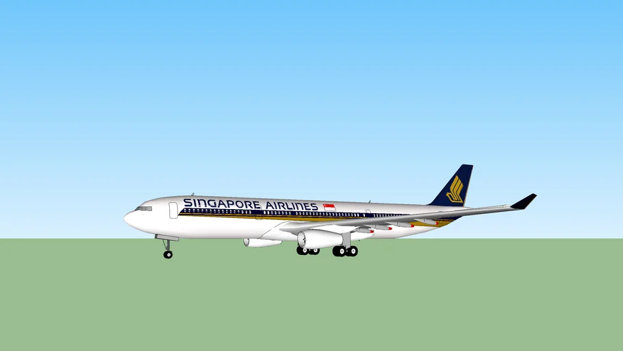Singapore Airlines A330 with REvised logo +tail