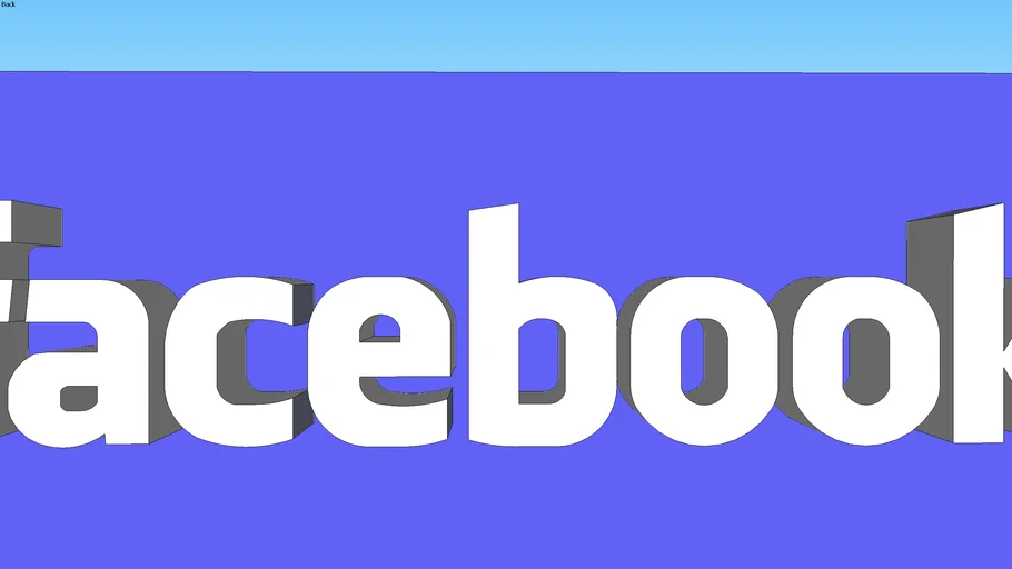 3D Facebook Logo