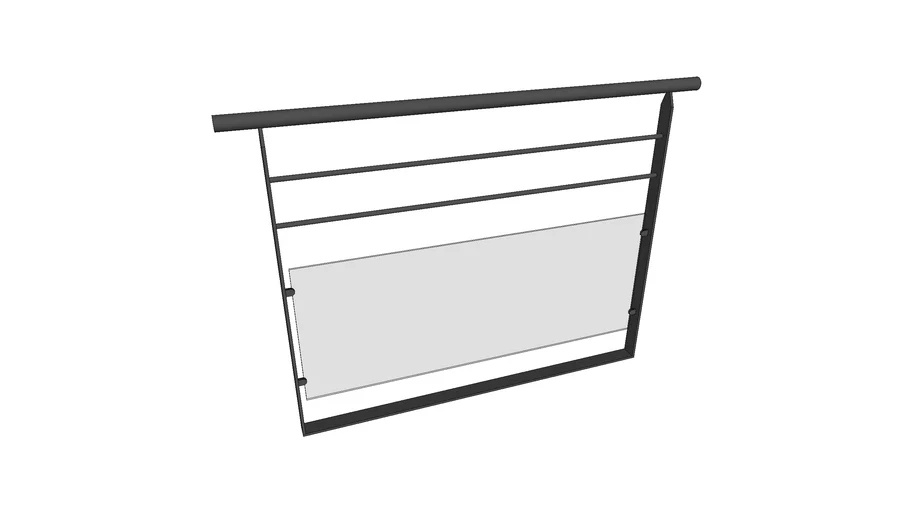Garde-corps metal et verre