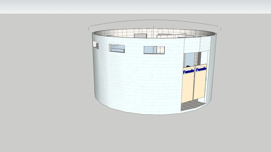 Circular public  bathroom female