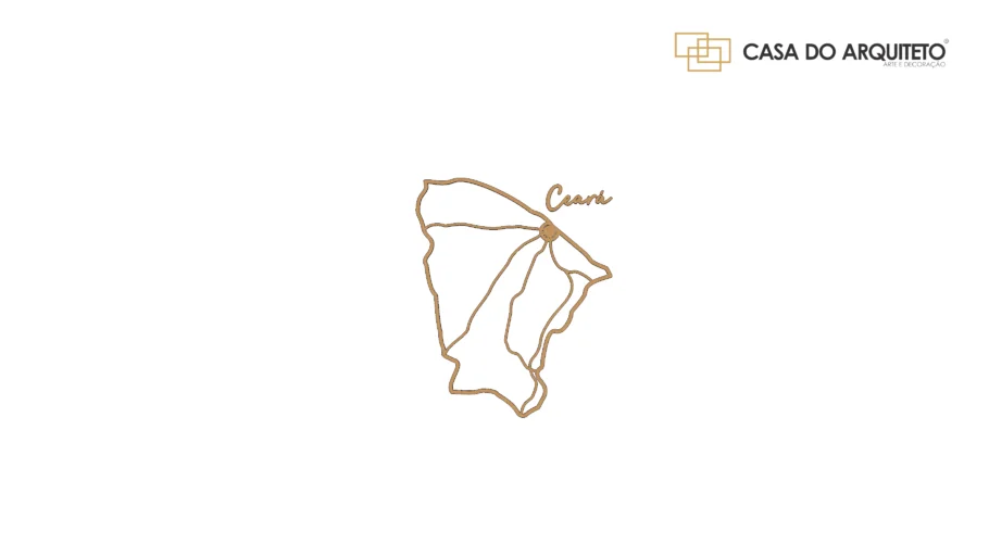 Escultura Mapa do Ceará Areia - Loja Casa do Arquiteto