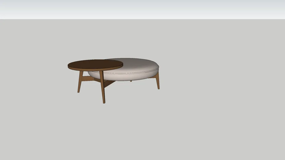 Table Basse Bois et Tissus | 3D Warehouse