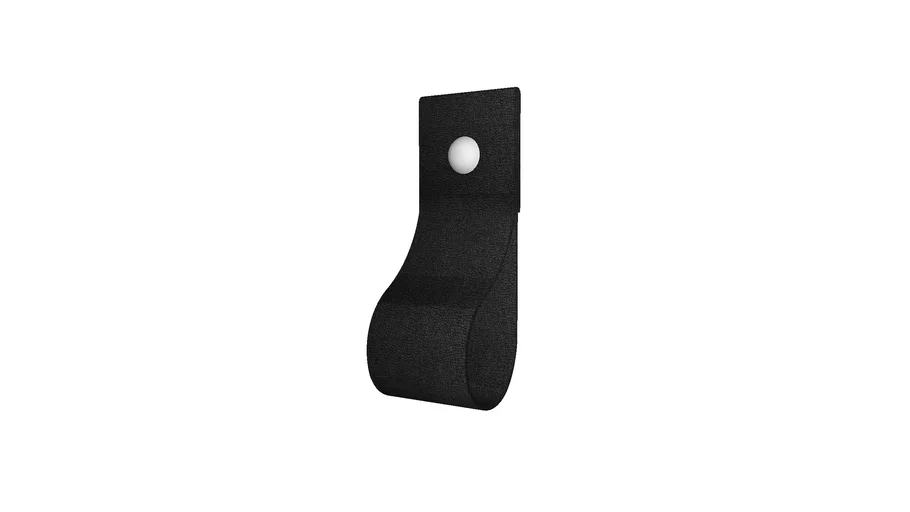 Puxador de Couro Preto Bubb - Bably
