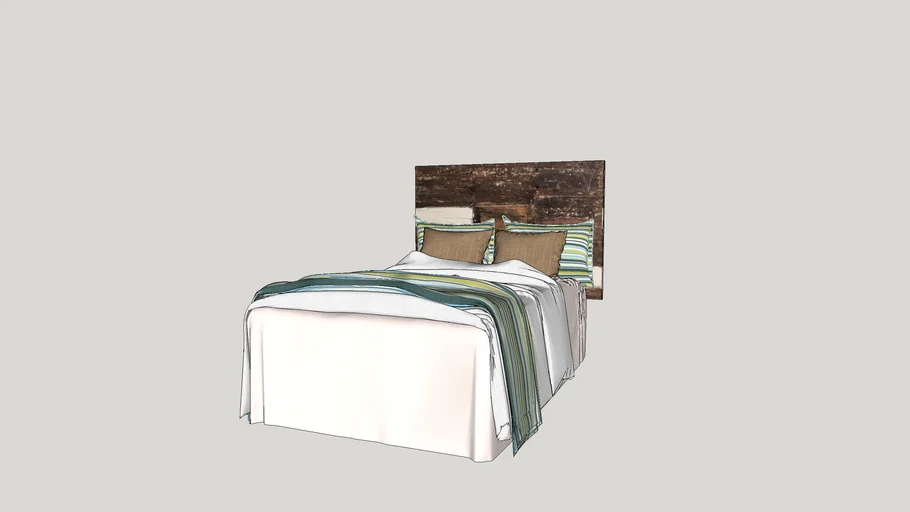 rustic/ industrial bed