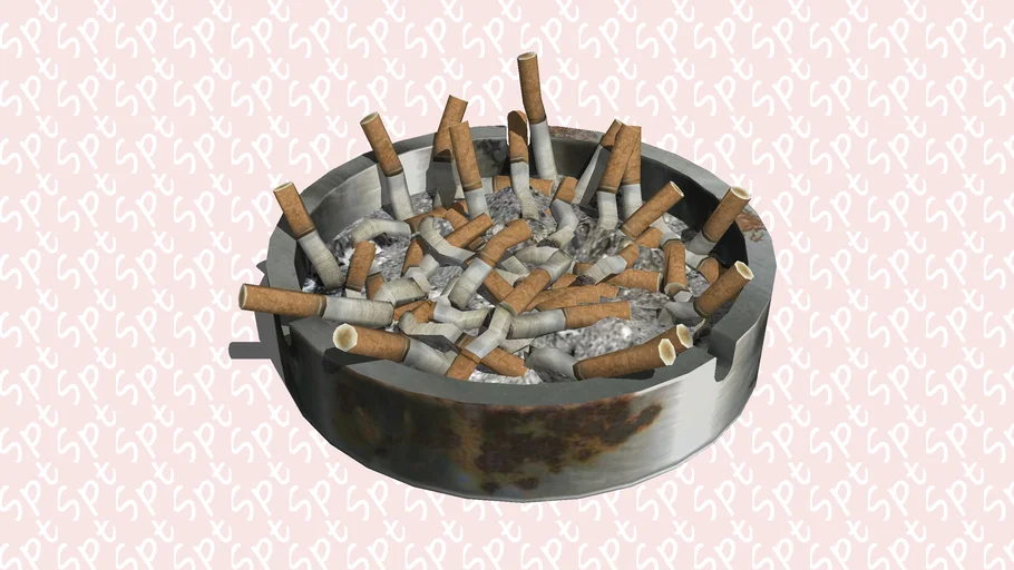 Ashtray And Cigarettes - Cenicero con cigarrillos