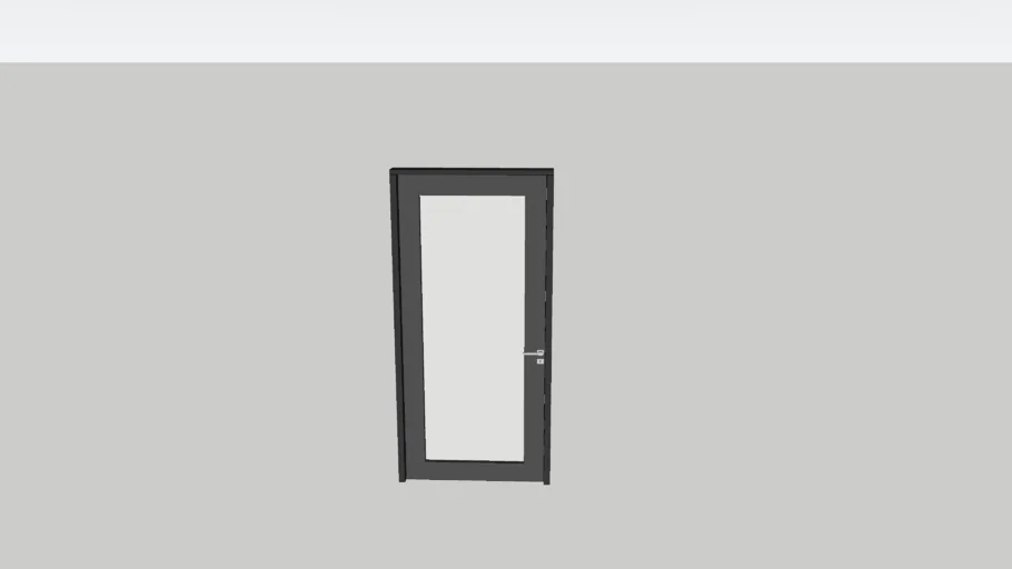 wood framed glass door