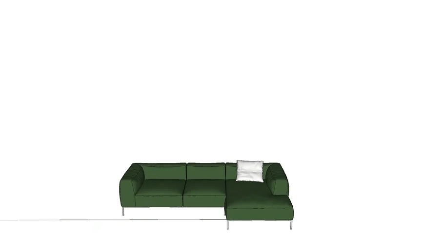 Sofá verde + Chaise(VRAY)