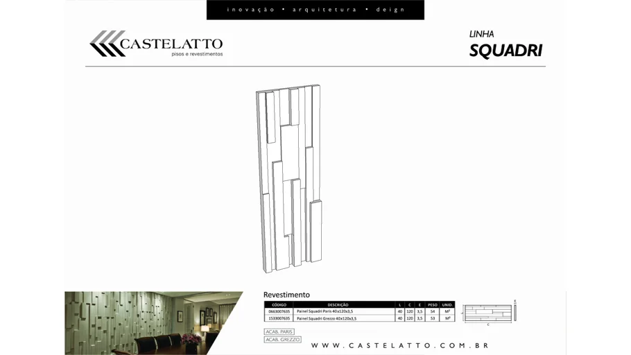 Squadri Castelatto - Revestimento parede