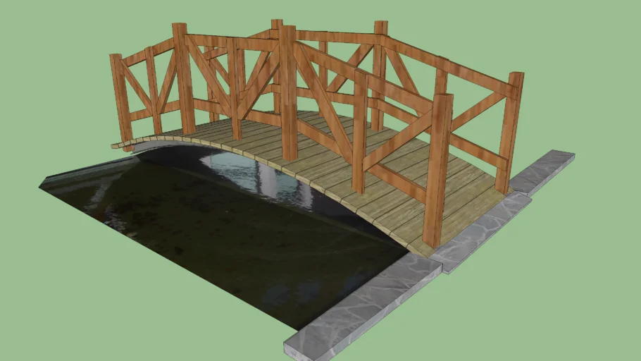 pequeño puente sobre estanque