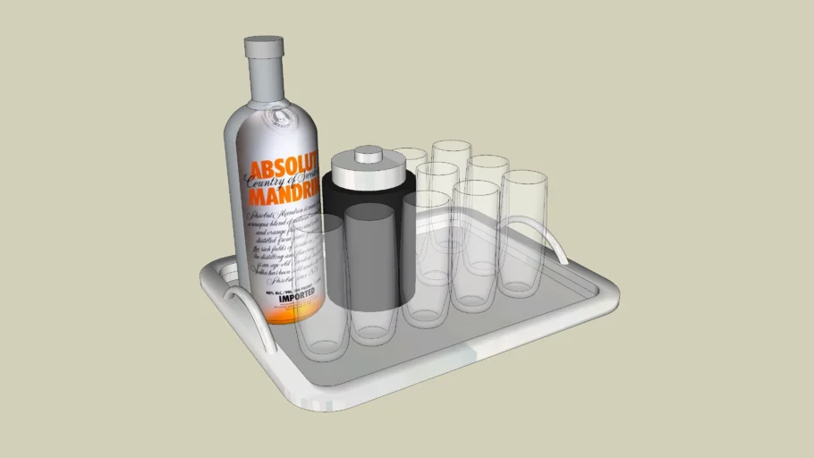 Bandeja com bebidas
