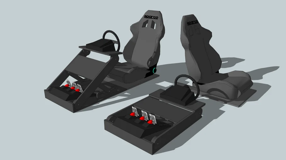 Foldable sim racing wheelstand