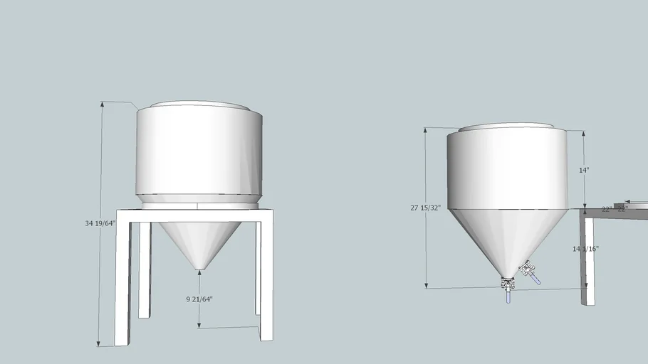 conical fermenter and stand