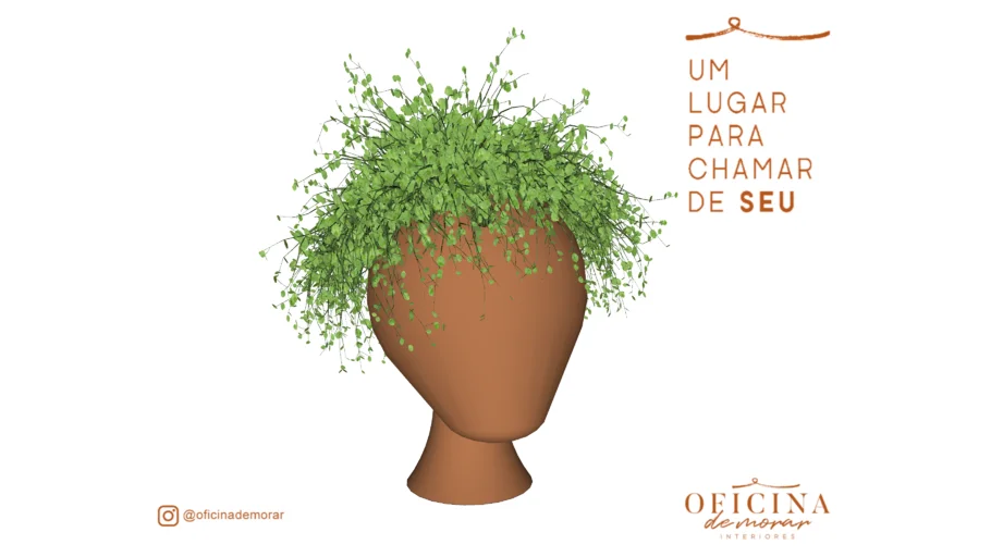 Vaso Cabeça Terracota