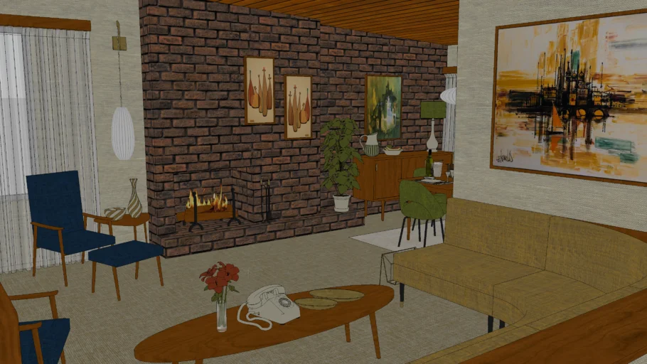 1950s Stone Suburban House