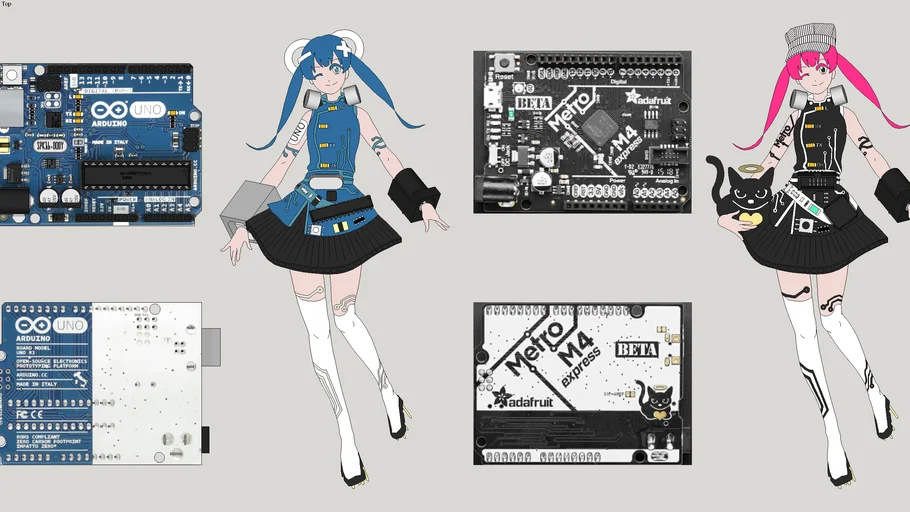 Arduino-chan and Metro-chan