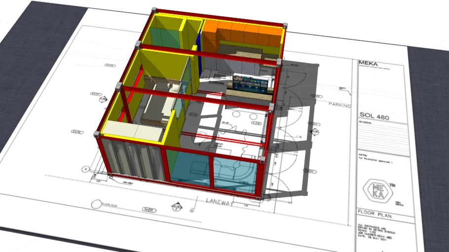 SOL 480 - MEKAworld Shipping Container House