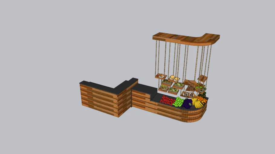 Reception counter and food showcase