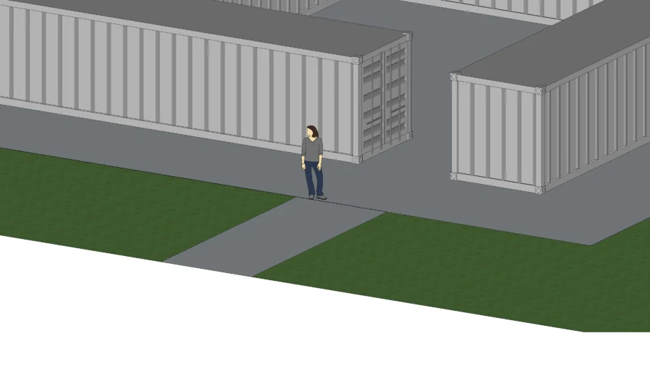 earth-sheltered shipping container house (B)