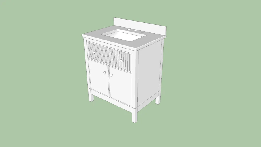 K-35019 Malin(TM) by Studio McGee 30" bathroom vanity cabinet with sink and quartz top