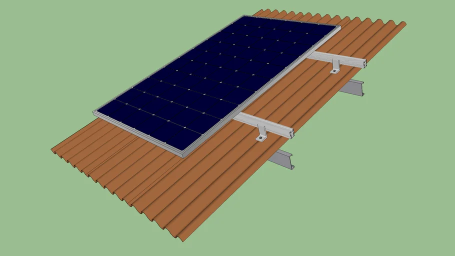 Panel solar con soporte