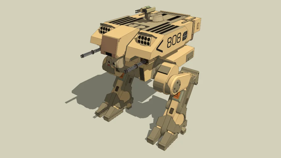 The L-5 Riesig Battle Walker from team EU, from the game : Battlefield 2142